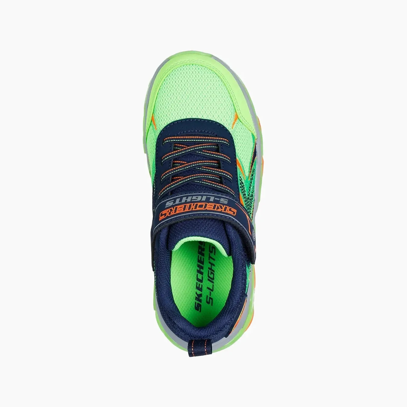 400165#LMNV-LIME TEXTILE / NAVY & ORANGE TRIM