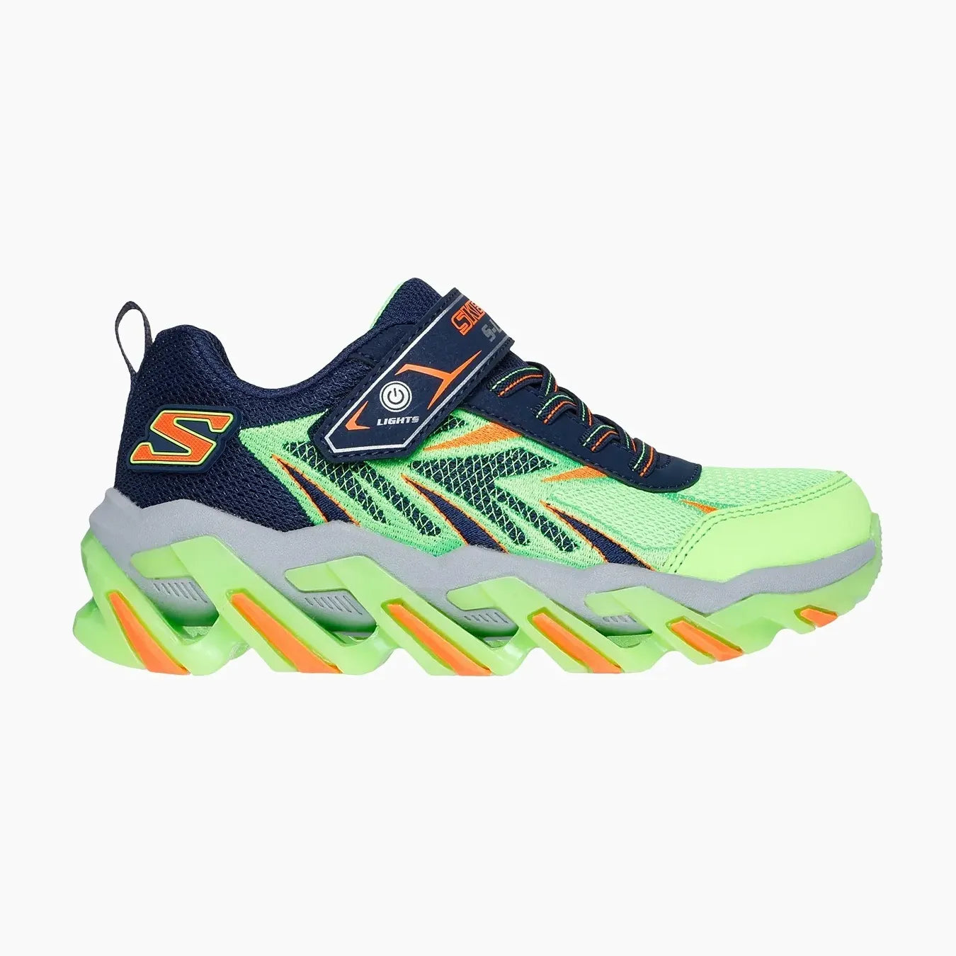 400165#LMNV-LIME TEXTILE / NAVY & ORANGE TRIM
