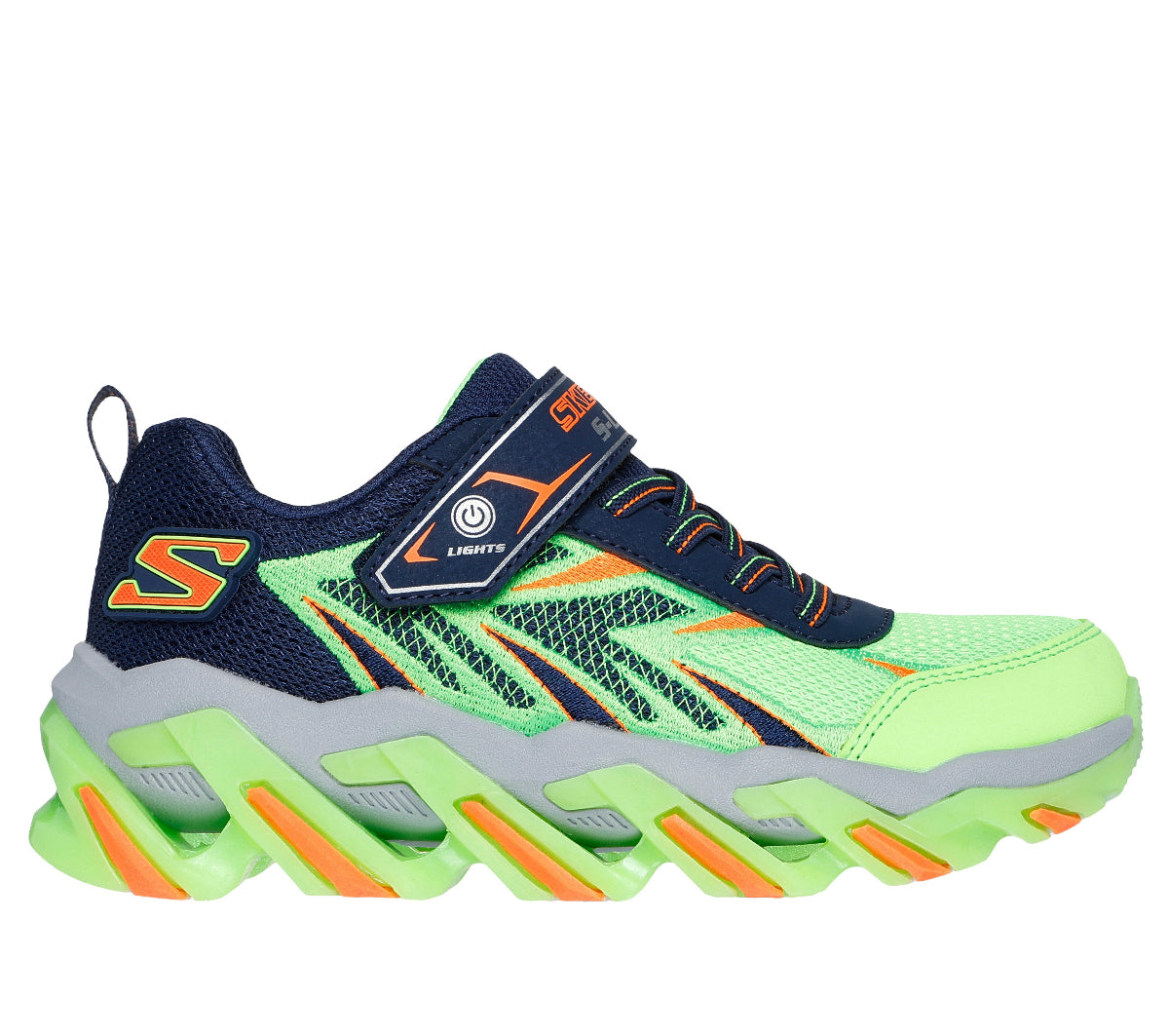 400165#LMNV-LIME TEXTILE / NAVY & ORANGE TRIM
