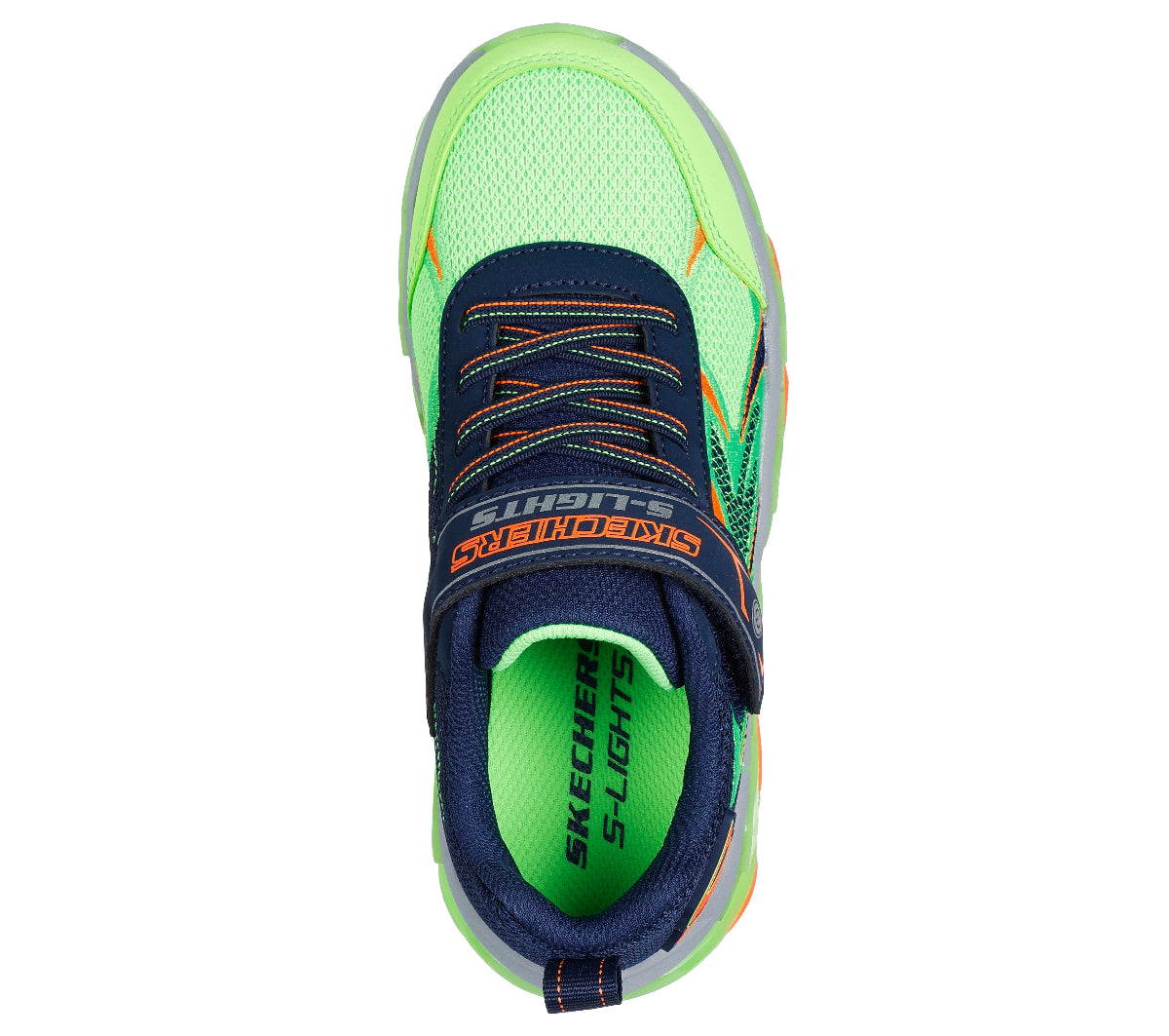 400165#LMNV-LIME TEXTILE / NAVY & ORANGE TRIM
