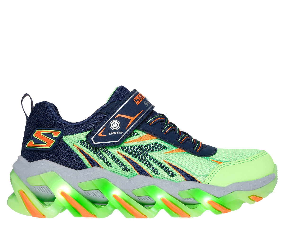 400165#LMNV-LIME TEXTILE / NAVY & ORANGE TRIM