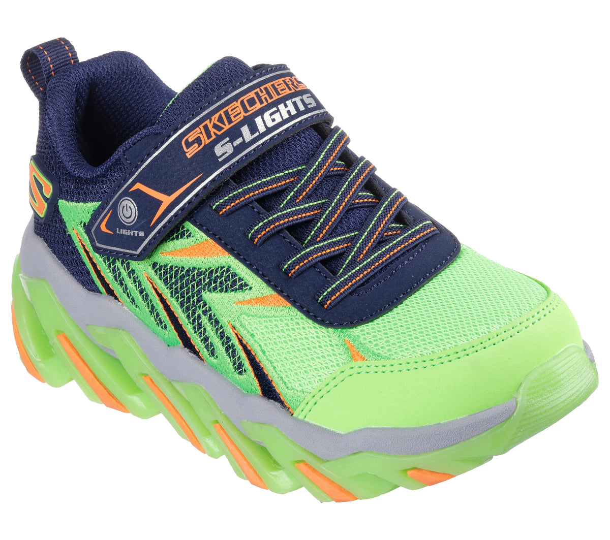 400165#LMNV-LIME TEXTILE / NAVY & ORANGE TRIM