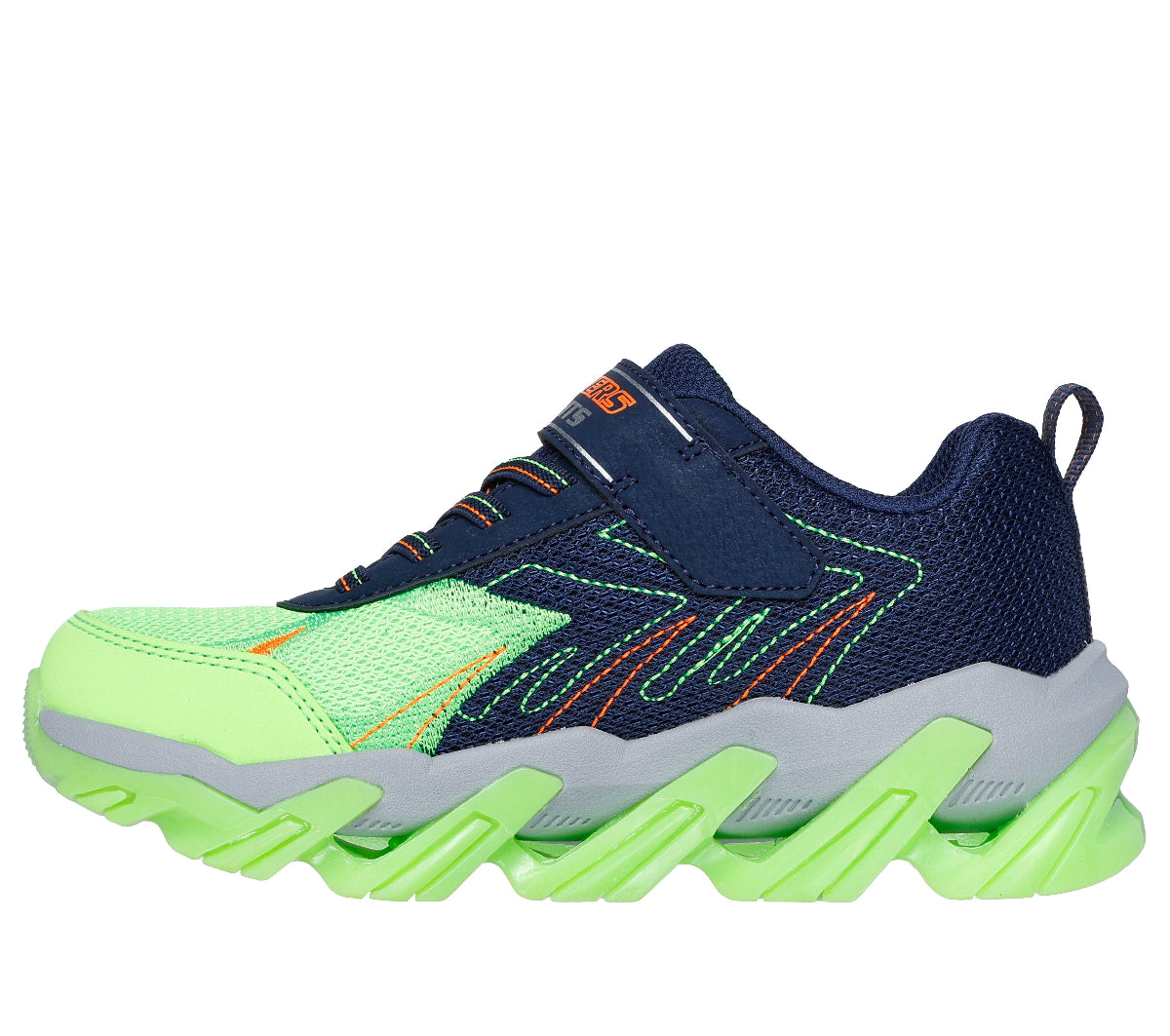 400165#LMNV-LIME TEXTILE / NAVY & ORANGE TRIM