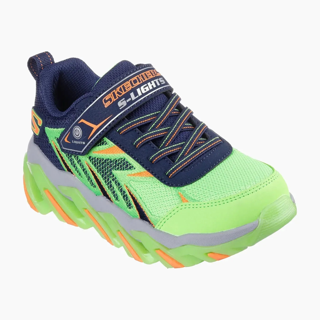 400165#LMNV-LIME TEXTILE / NAVY & ORANGE TRIM
