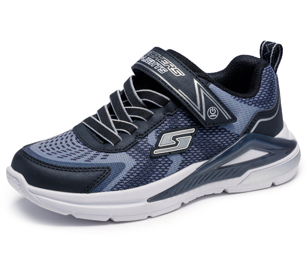 401660#BKSL-BLACK TEXTILE / SILVER TRIM