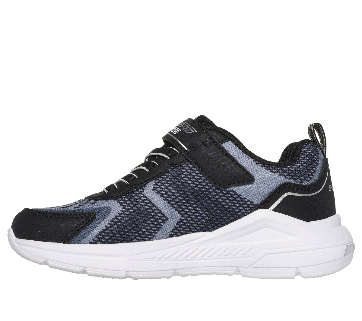 401660#BKSL-BLACK TEXTILE / SILVER TRIM