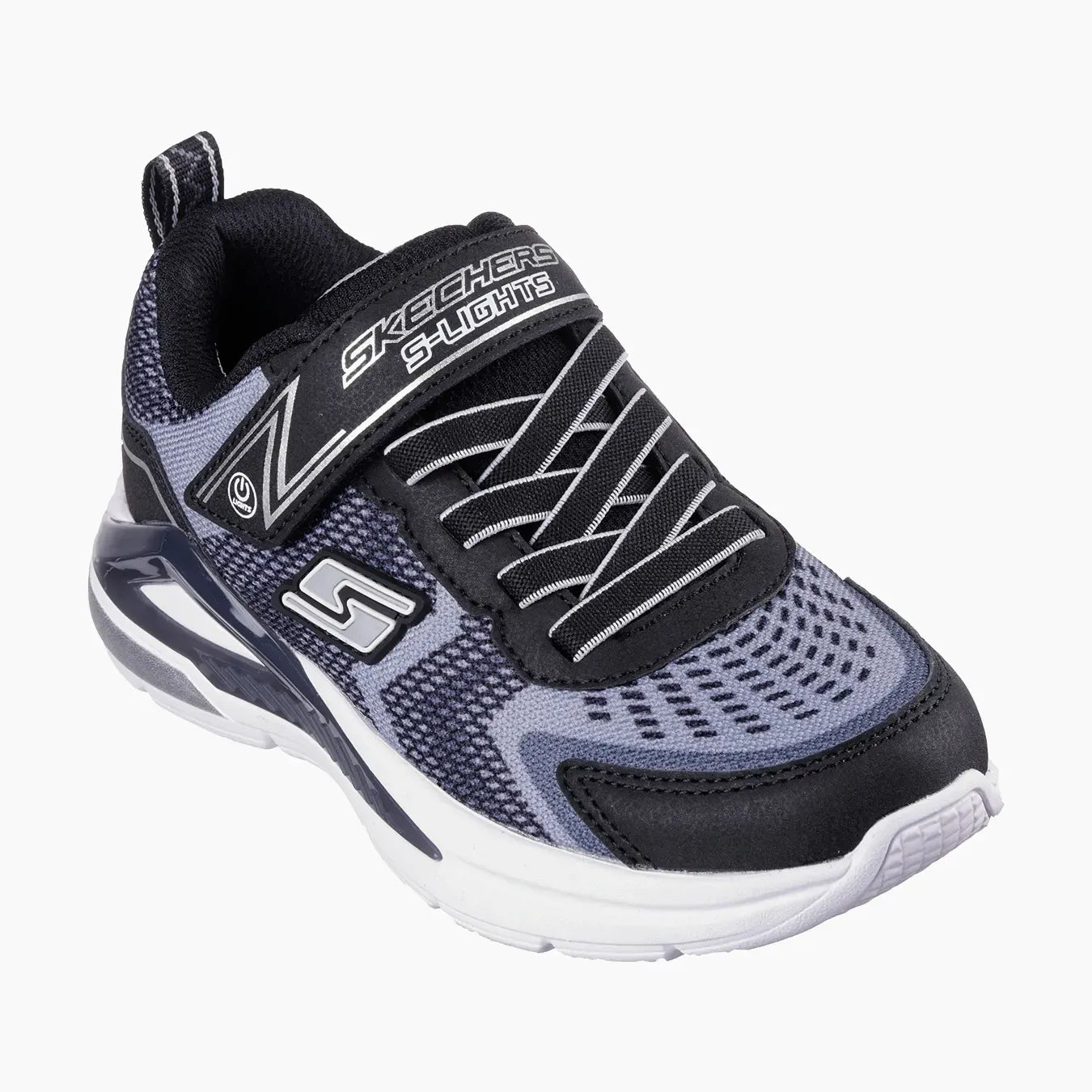 401660#BKSL-BLACK TEXTILE / SILVER TRIM