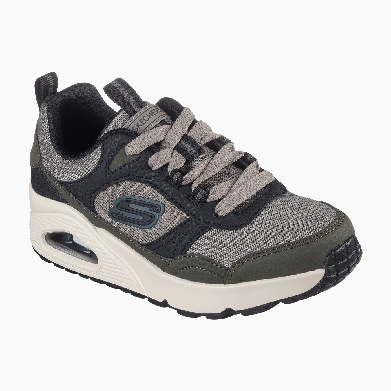 BRTP-BROWN & BLACK/TAN TEXTILE/GREEN TRIM