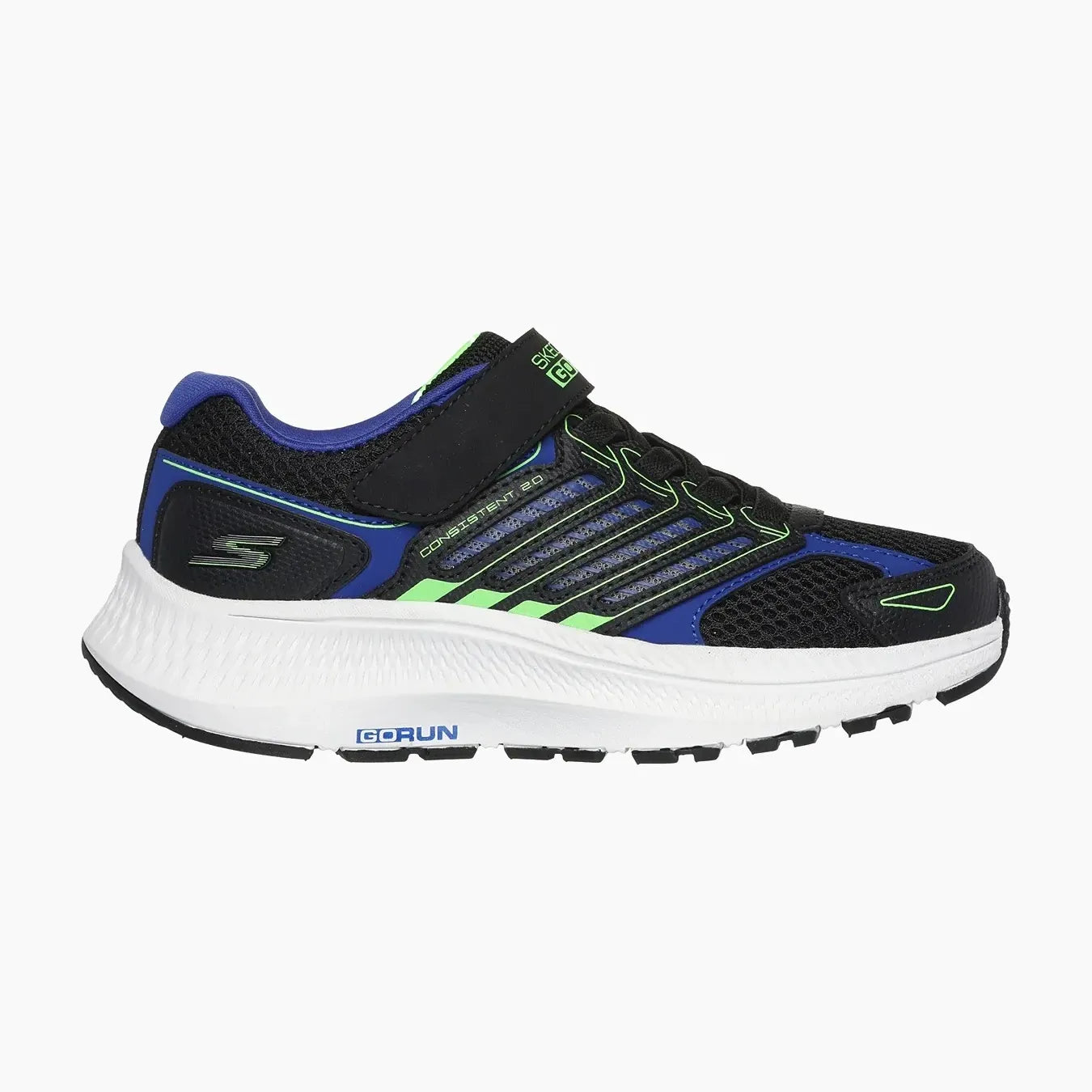 405043#BBLM/BLACK TEXTILE / SYNTHETIC / BLUE & LIME TRIM