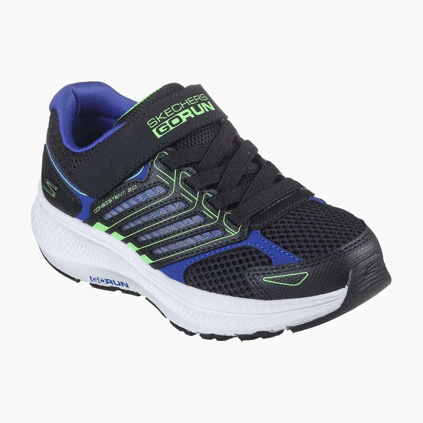 405043#BBLM/BLACK TEXTILE / SYNTHETIC / BLUE & LIME TRIM
