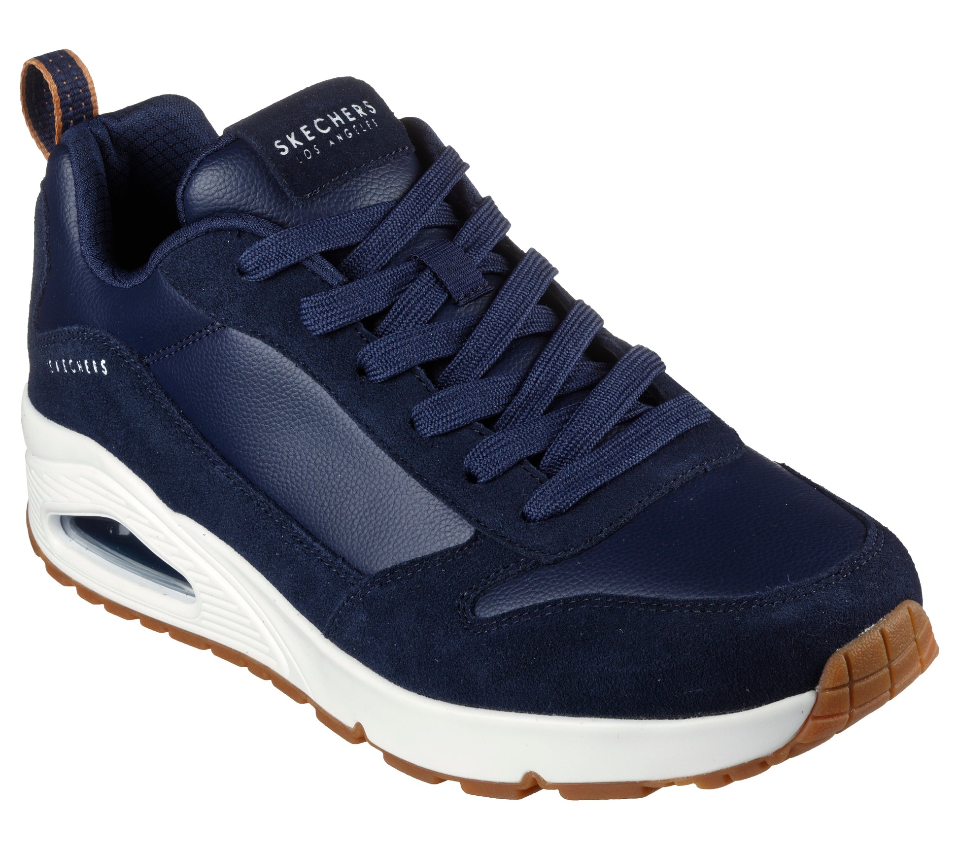 uno-stacre#NVY/NAVY LEATHER/PU/TRIM