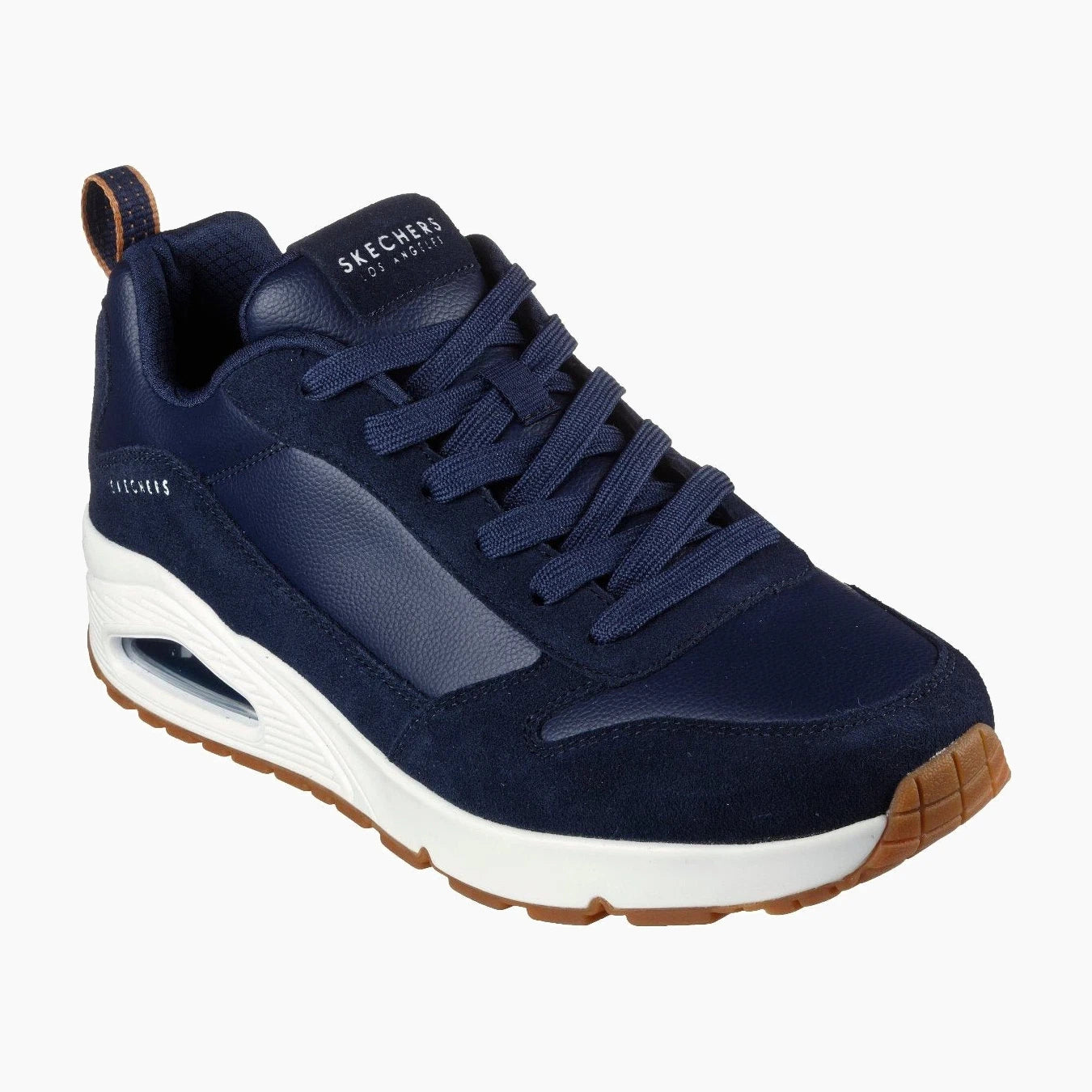 uno-stacre#NVY/NAVY LEATHER/PU/TRIM