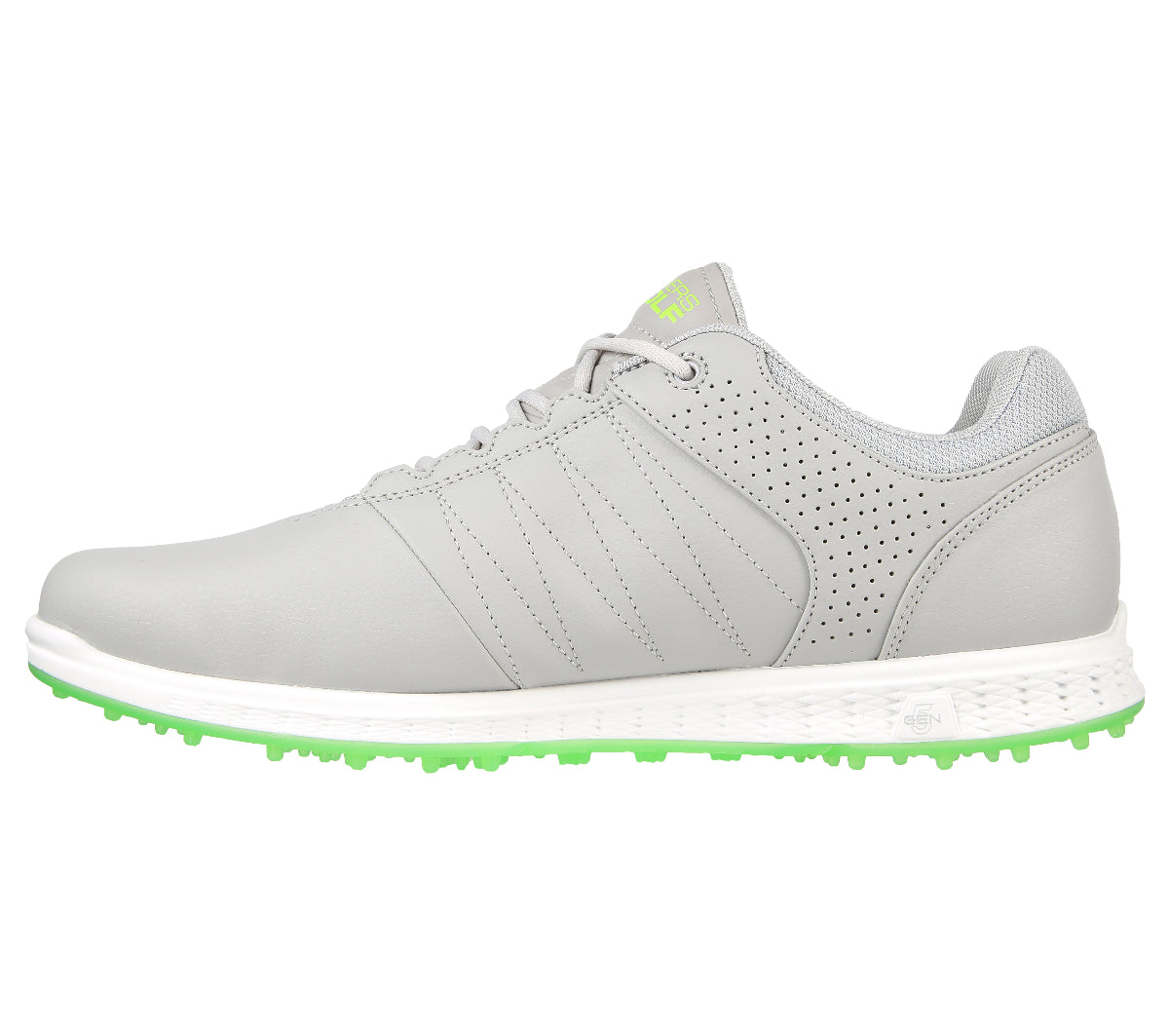 54545#GYLM-GRAY SYNTHETIC/LIME TRIM