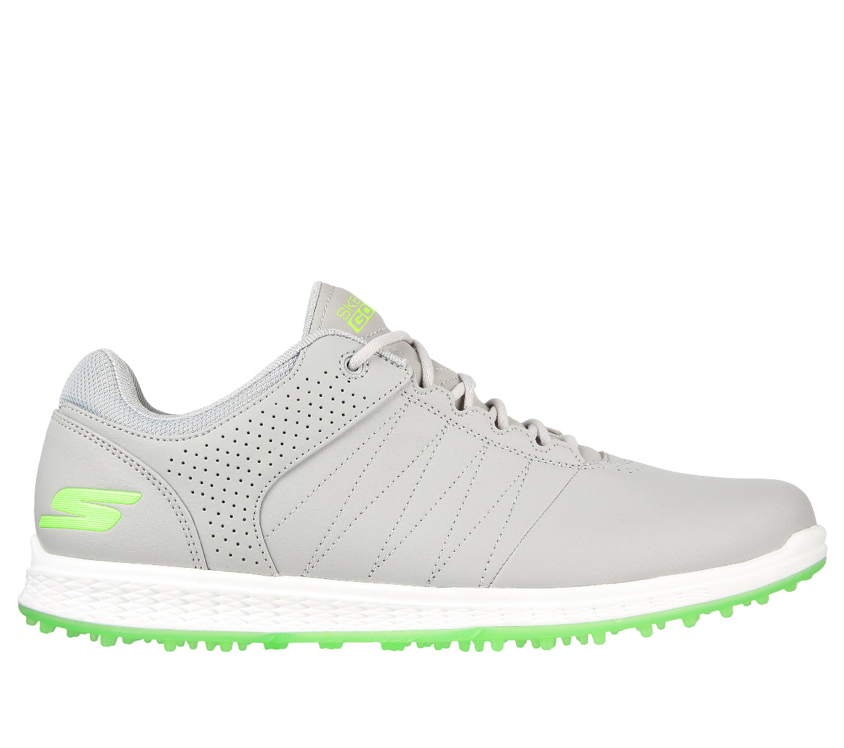 54545#GYLM-GRAY SYNTHETIC/LIME TRIM