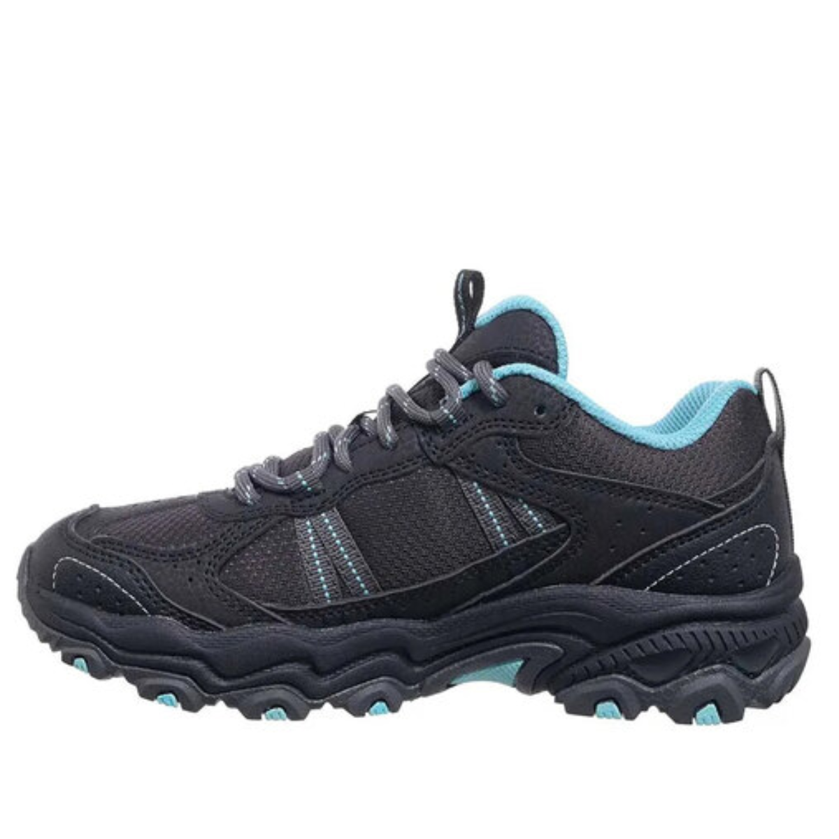 180125#BKTL-BLACK SYNTHETIC/TEXTILE/TEAL TRIM